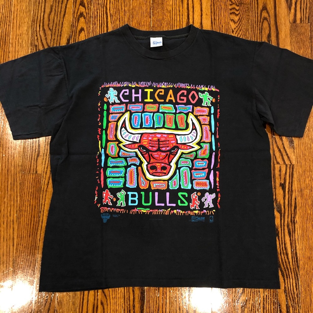 *SOLD* VINTAGE BULLS RAP TEE JORDAN VTG